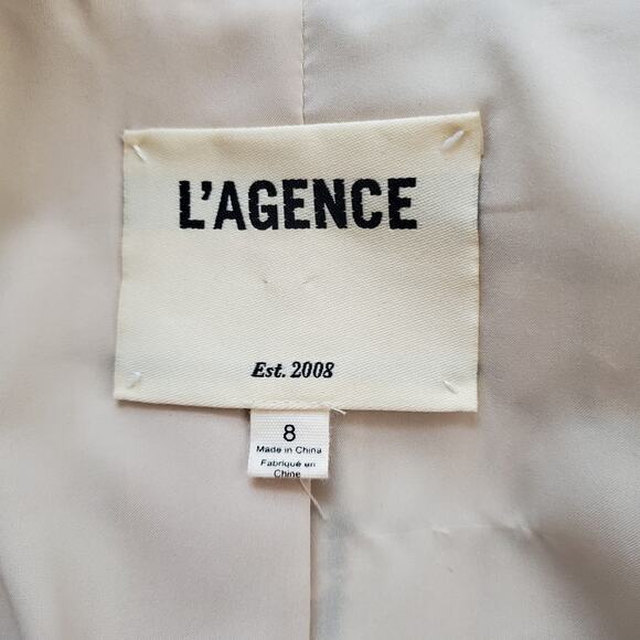 L'Agence Kenzie Blazer Tweed Double Breasted Gold Buttons Ivory Multi Size 8 - Picture 8 of 10